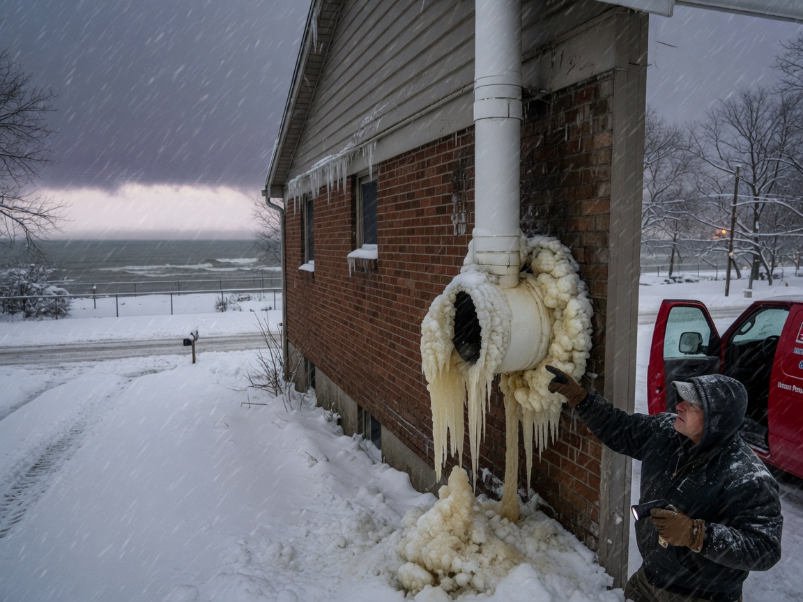 Lake Effect Snow and Furnace Venting Issues Near Lake Erie